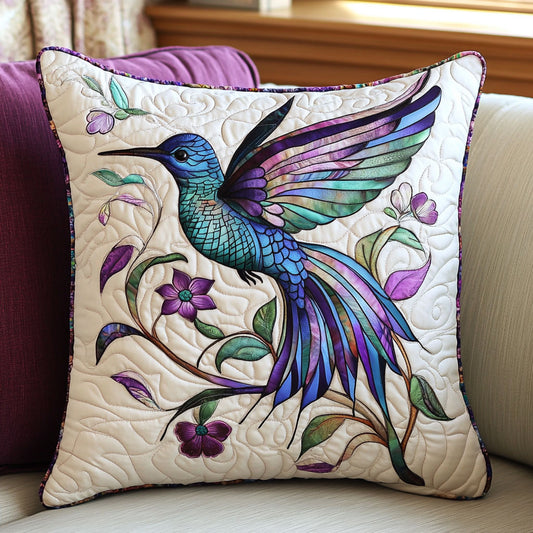 Hummingbird Purple Flower WT1403016CL Quilt Pillow Case