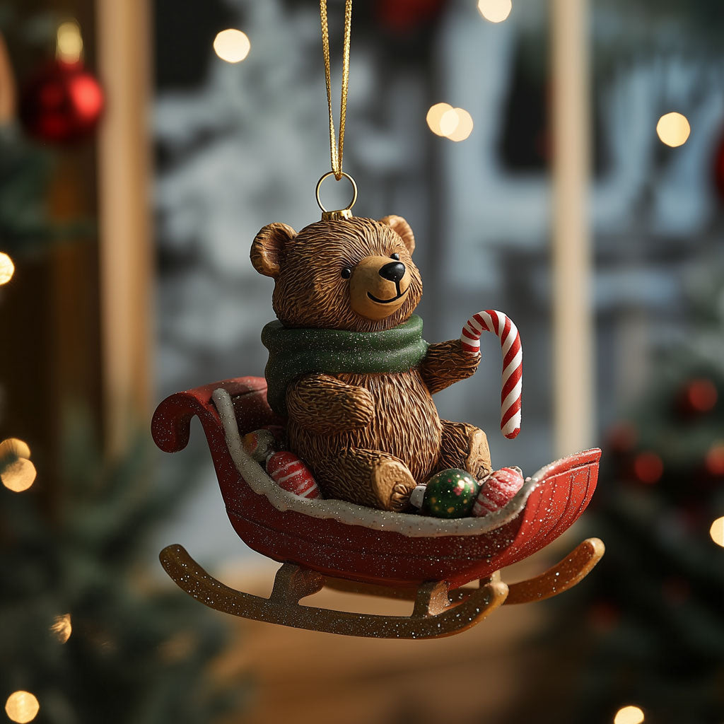 Sweet Ride Teddy LT1710028CL Christmas Ornament