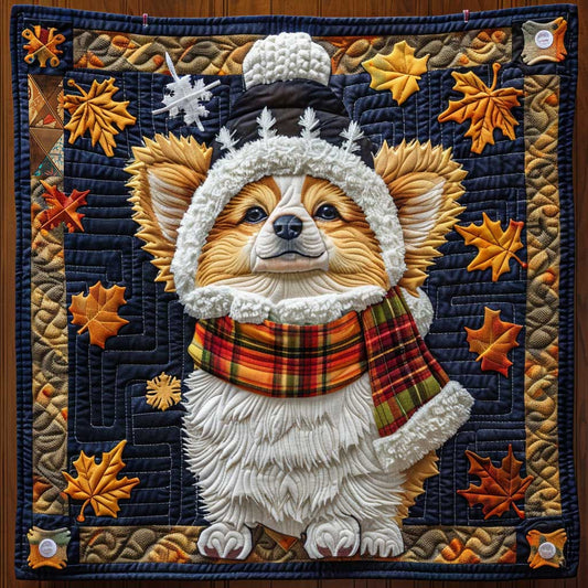 Autumn Cozzy Corgi WP2210001CL Quilt