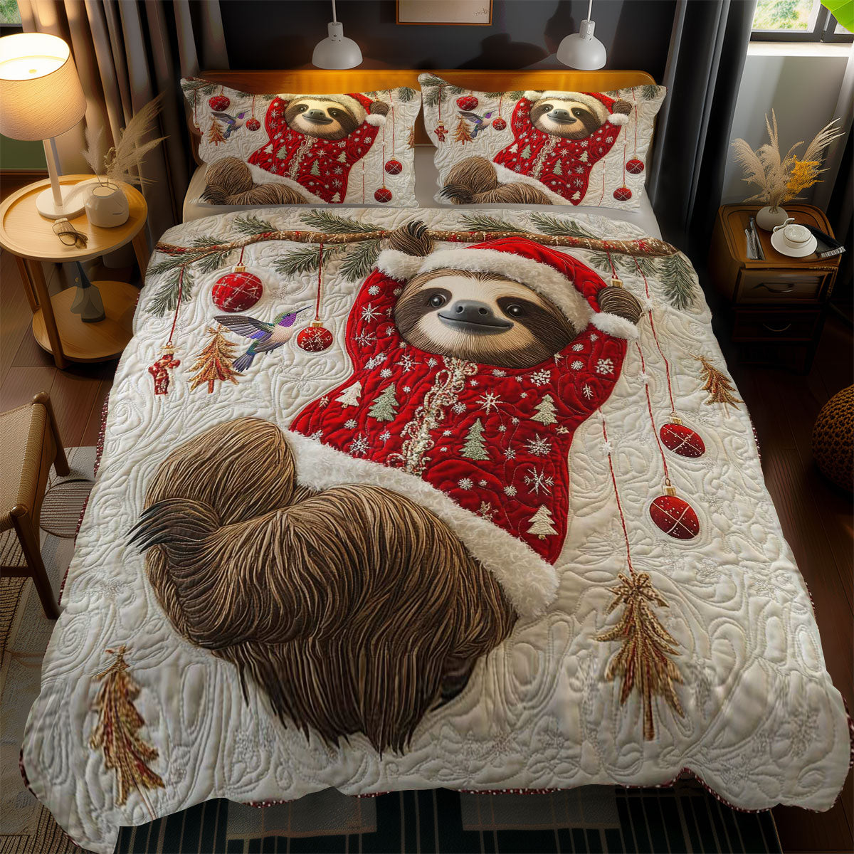 Festive Sloth Hug WN1612037CL Duvet Cover Set