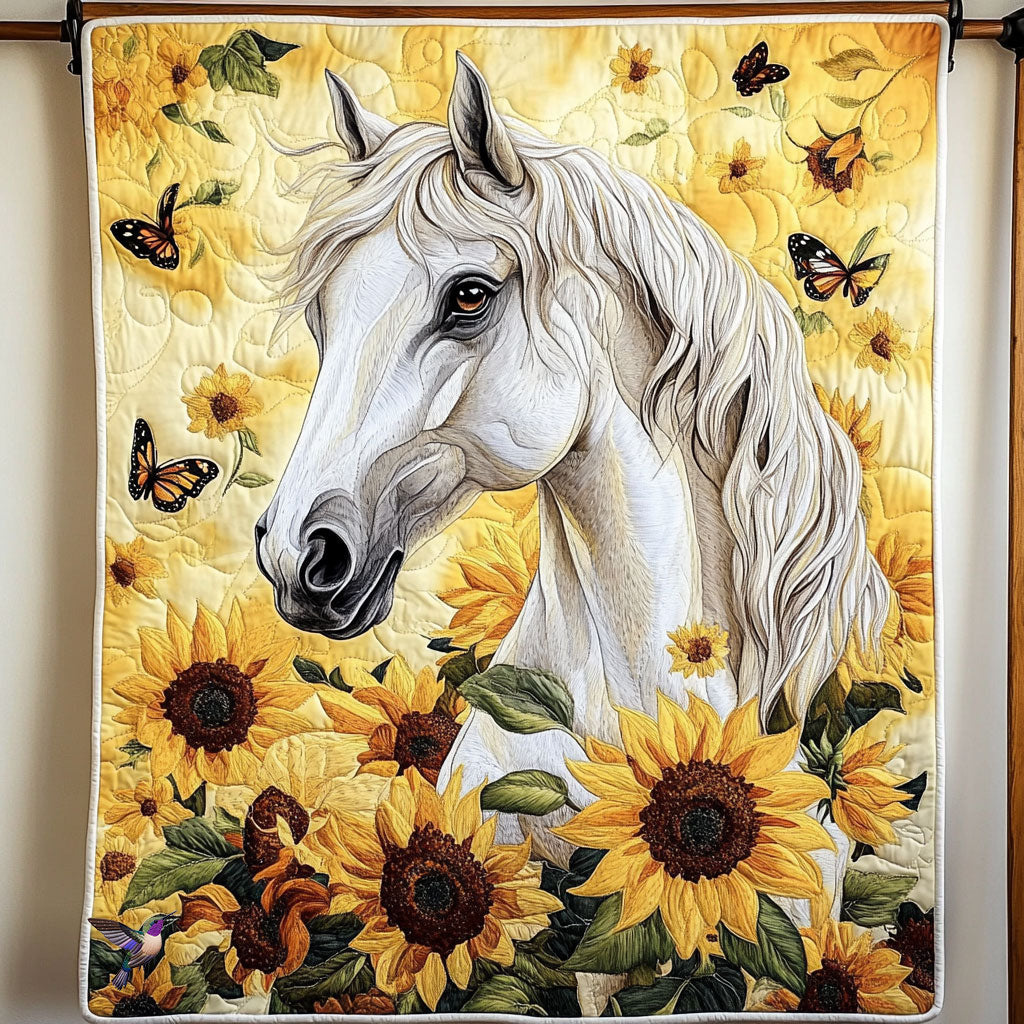 Sunflower Garden Horse WY0511029CL Quilt