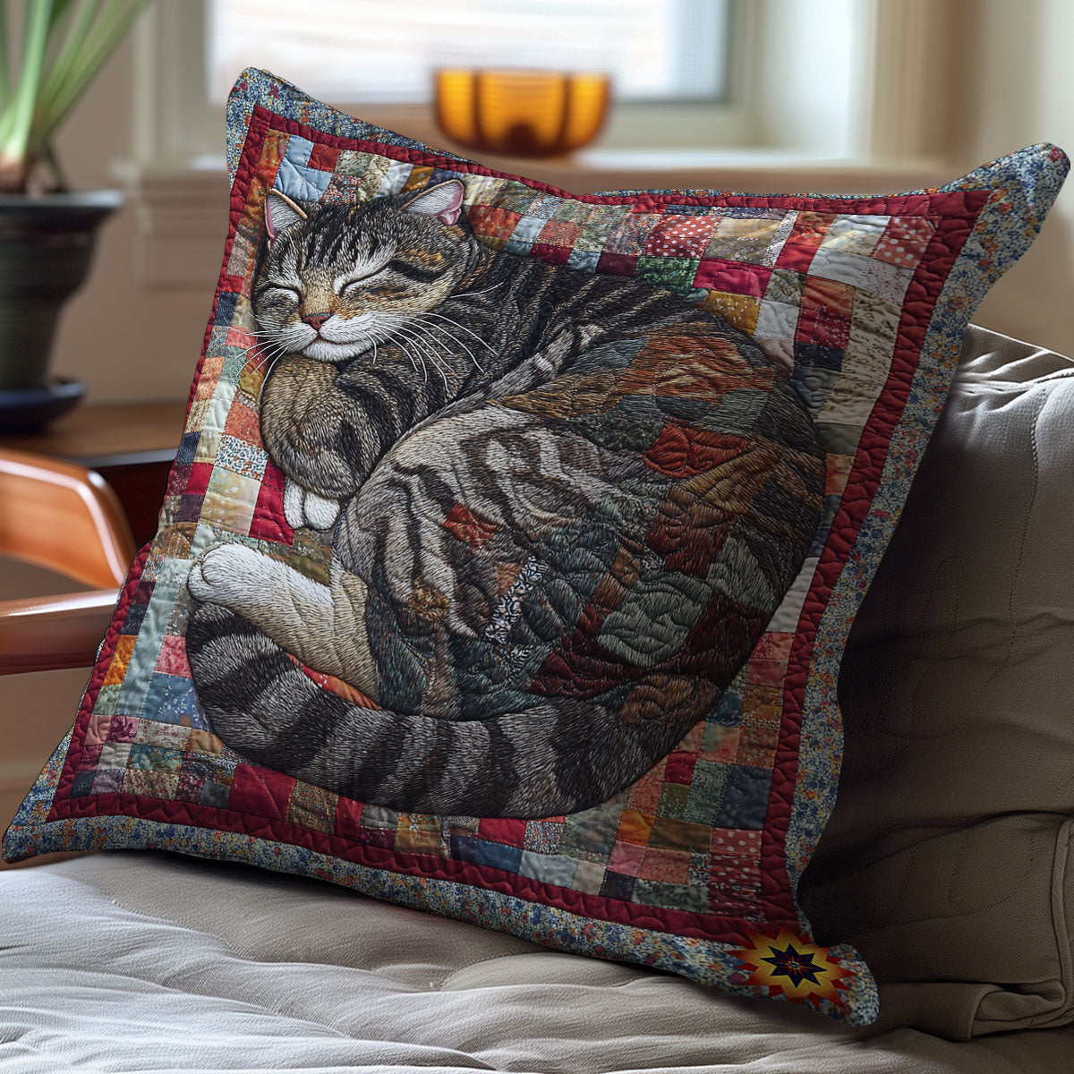 Sleeping Cat WY0212077CL Quilt Pillow Case