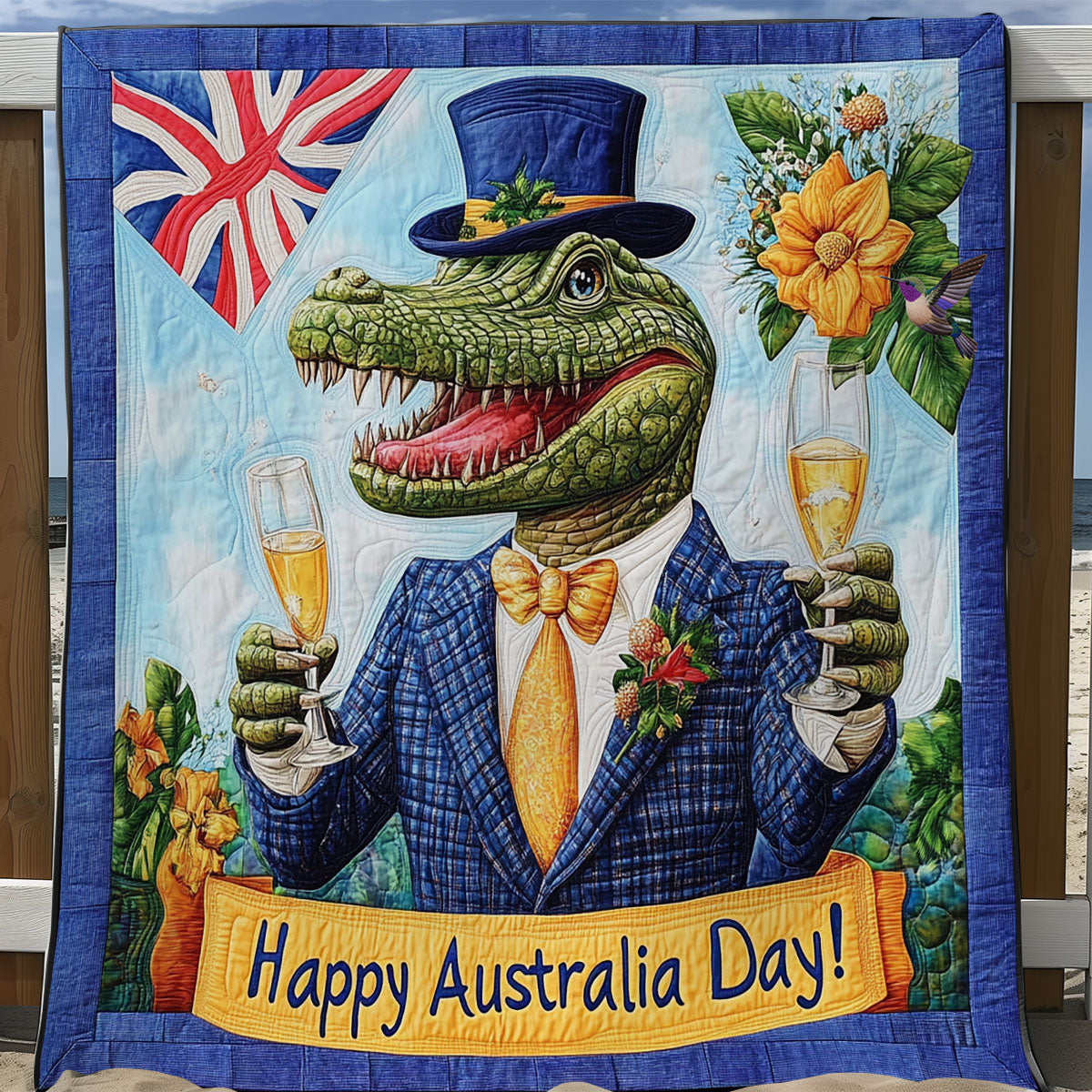 Australia Day Crocodile WY1511024CL Quilt
