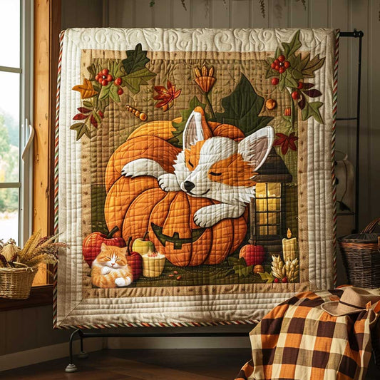 Corgi Thanksgiving Nap WN1410012CL Quilt