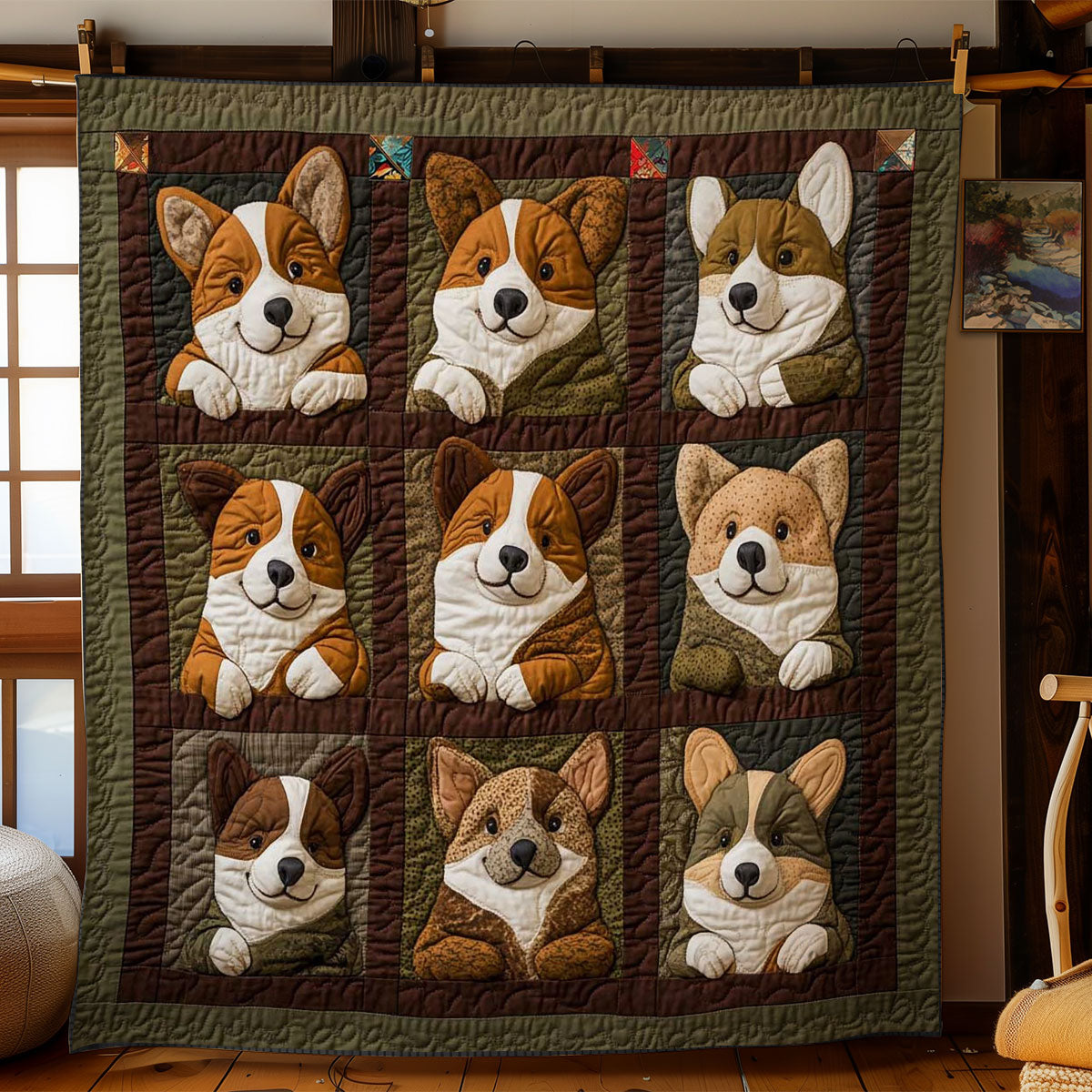 Comfy Corgi Moments WN0411063CL Quilt