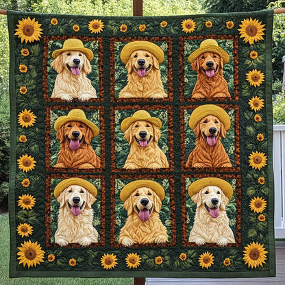 Sun Hat Golden Retriever WP1709036CL Quilt