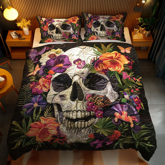 Floral Skull Elegance WN2110089CL Duvet Cover Set