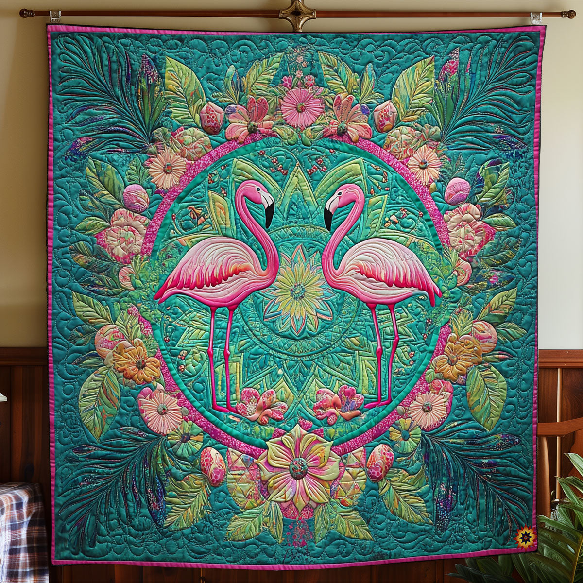 Flamingo WY0811012CL Quilt