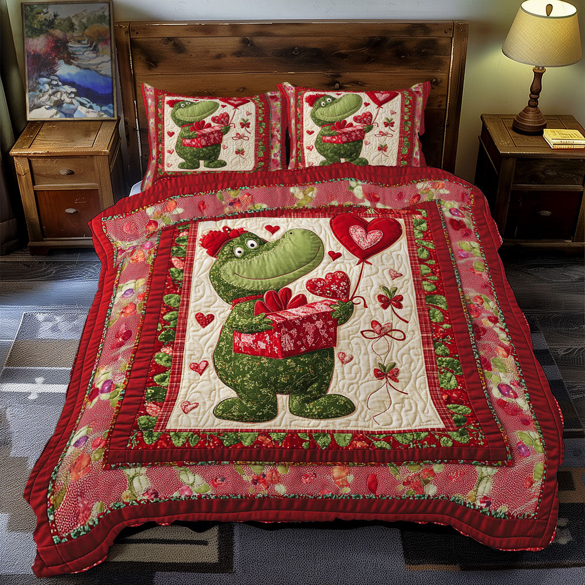 Heart Crocodile WY1701095CL Duvet Cover Set