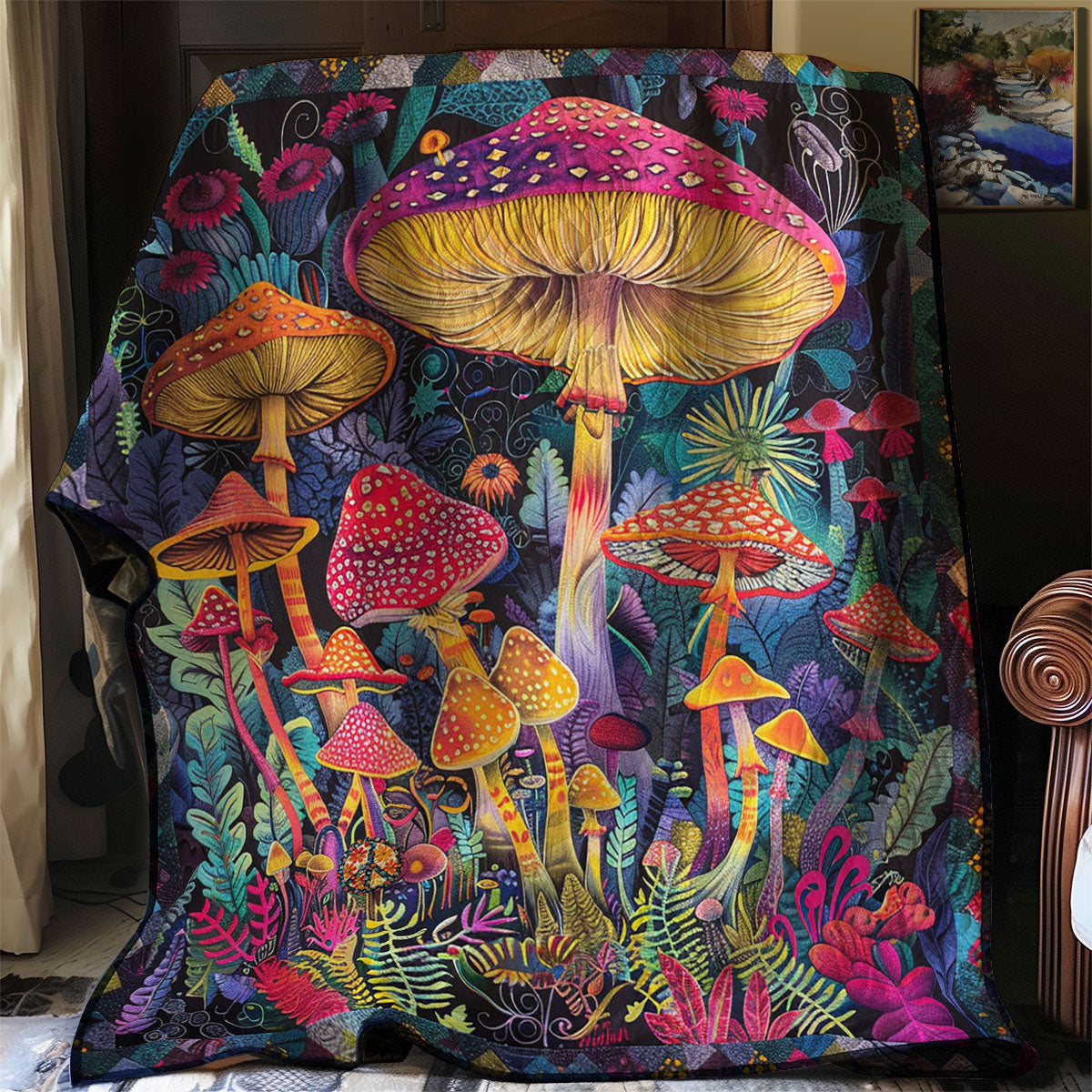 Hippie Mushroom WJ2112013CL Quilt