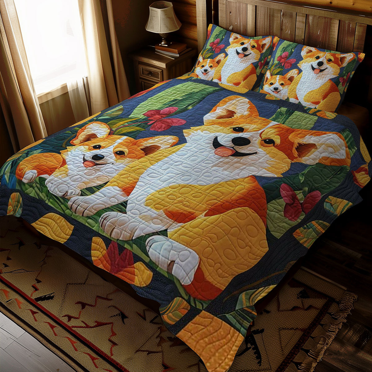 Cute Corgi WJ2309031CL Duvet Cover Set
