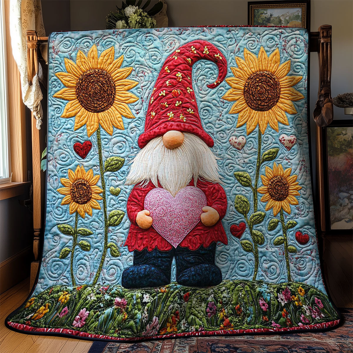 Valentine Gnome Love WN2512001CL Quilt