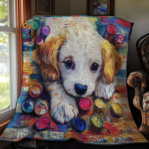 Color Playing Dog WY0811026CL Quilt