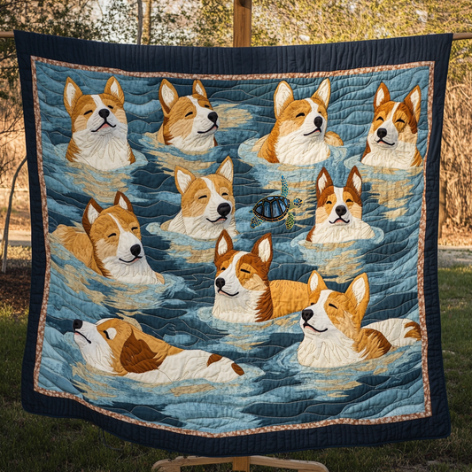 Corgi Water Dance WN0310009CL Quilt