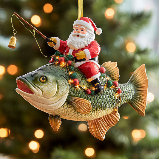 Snow Branch Fishing WN0411081CL Christmas Ornament