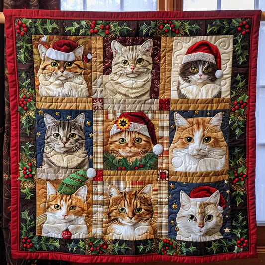 Orange Cat Christmas Collection WP1210034CL Quilt