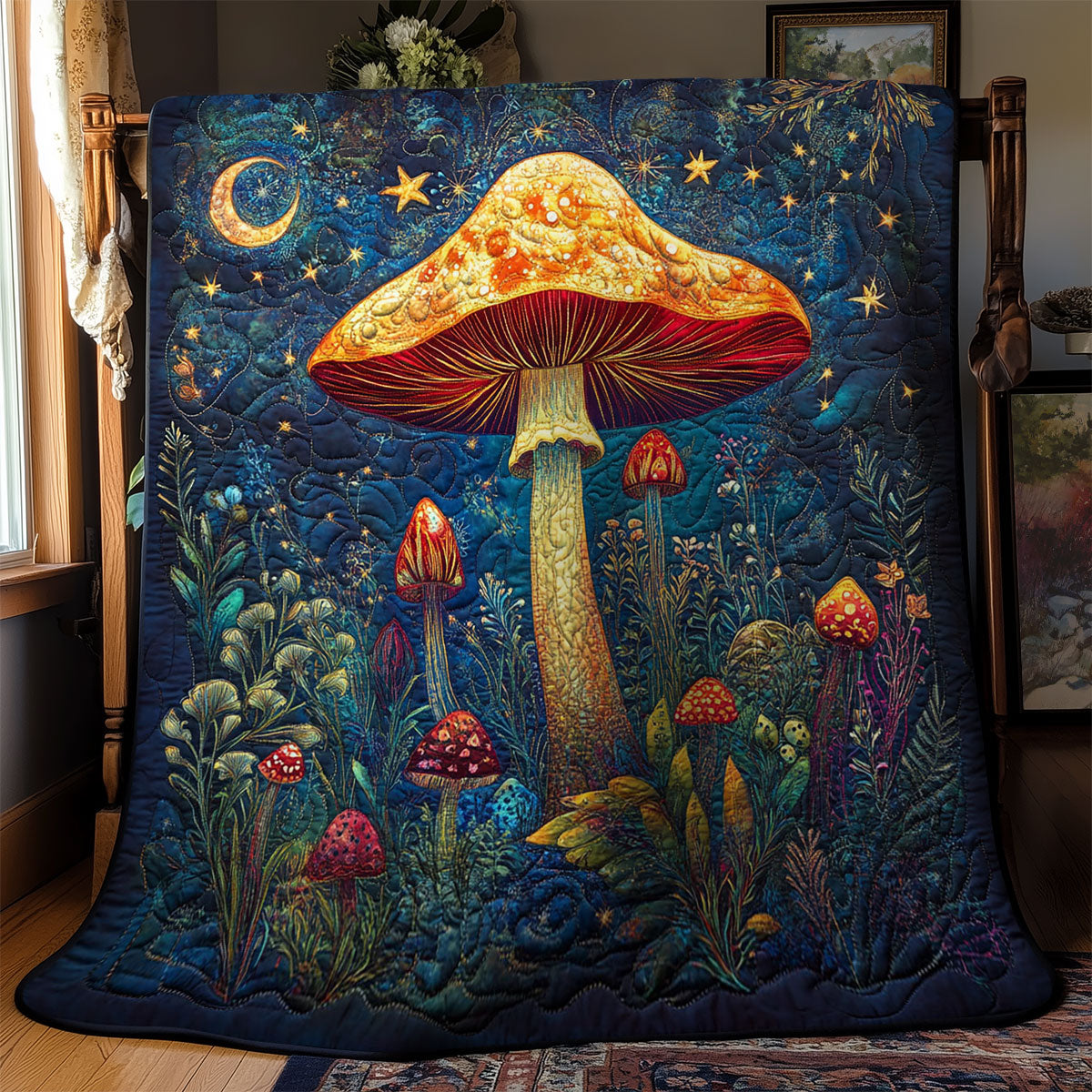 Mushroom In Night Forest WY1502063CL Quilt