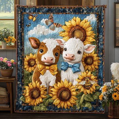 Sunflower Baby Cow WG1812014CL Quilt