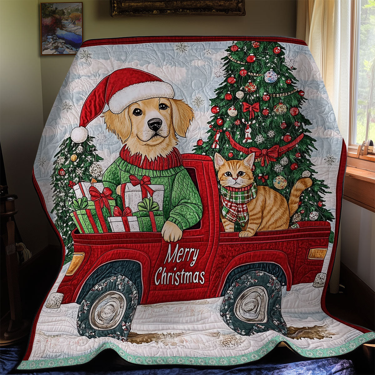 Truck Car Dog Cat WX1511042CL Quilt