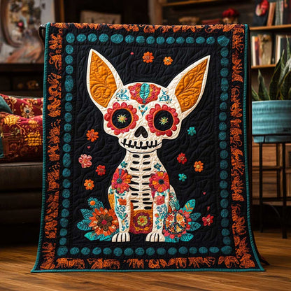 Sugar Skull Chihuahua WP0810048CL Quilt