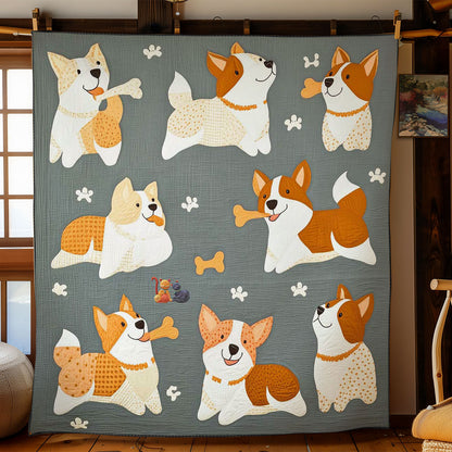 Happy Corgi WN2910053CL Quilt