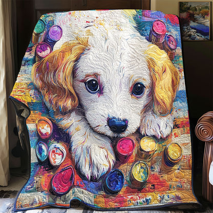 Color Playing Dog WY0811026CL Quilt