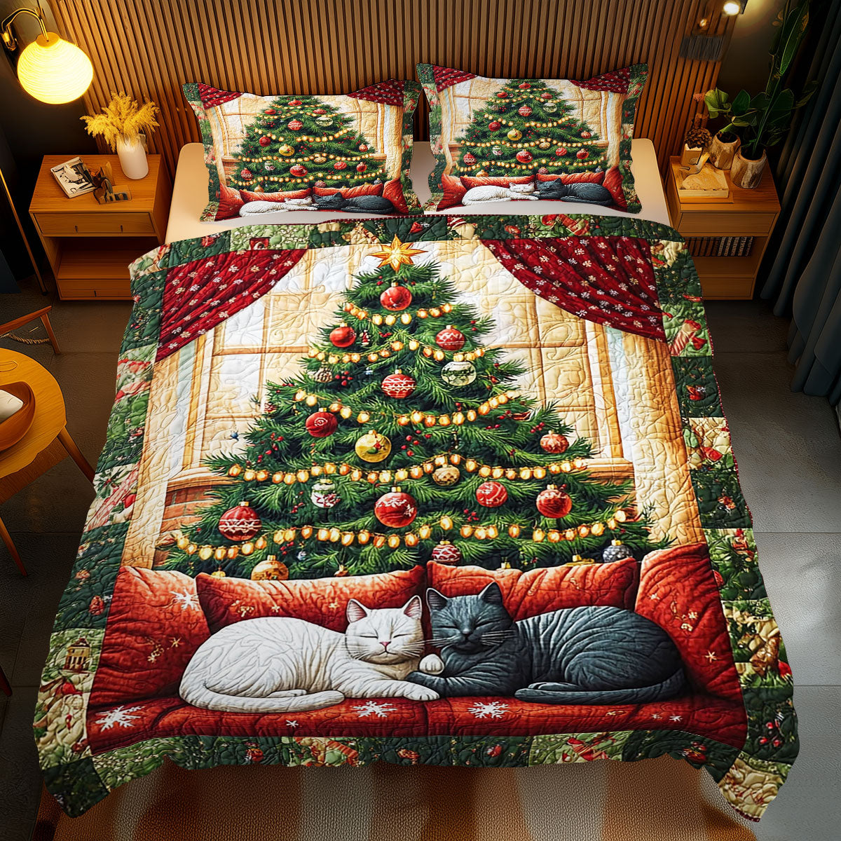 Christmas Cat WJ3110025CL Duvet Cover Set