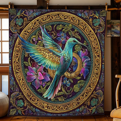 Hummingbird In Mandala WY0402029CL Quilt