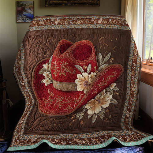 Red Cowboy Hat WX1912021CL Quilt