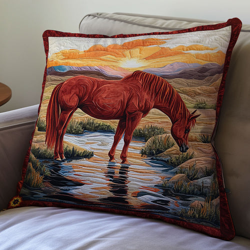 Sunset Horse WY0412091CL Quilt Pillow Case