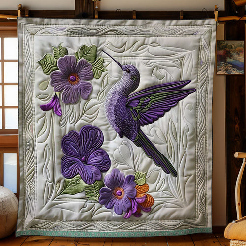 Purple Hummingbird WN1209042CL Quilt
