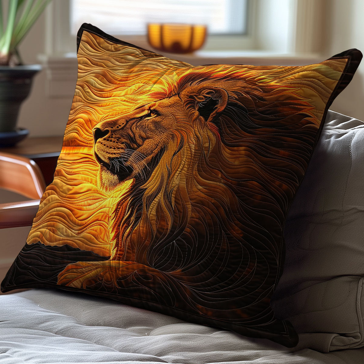Lion WJ2210033CL Quilt Pillow Case