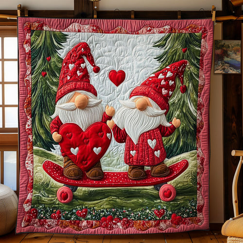 Couple Gnome In Skate WY1801057CL Quilt