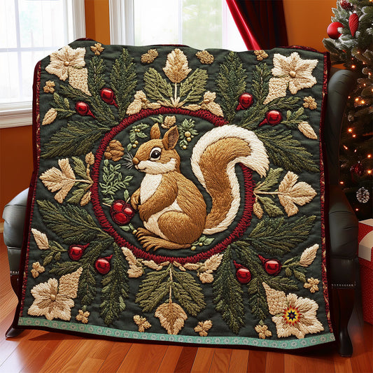 Christmas Baubel Squirrel WJ2311006CL Quilt