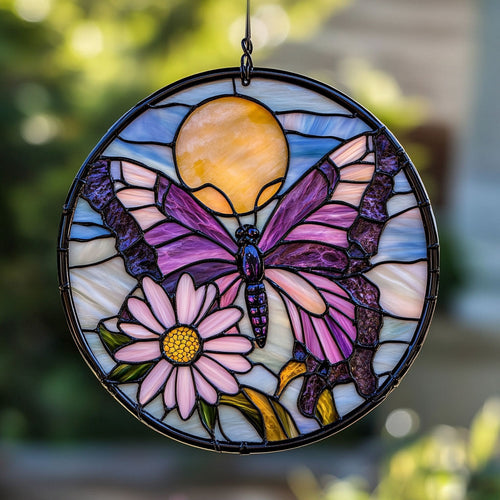 Butterfly Flower WT2702004CL Suncatcher