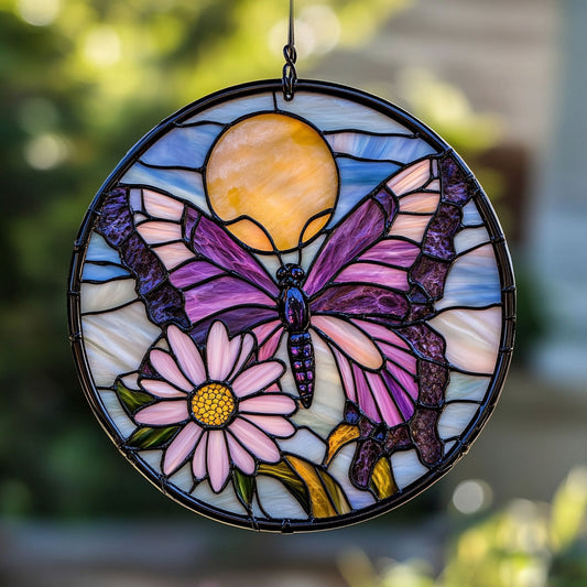 Butterfly Flower WT2702004CL Suncatcher