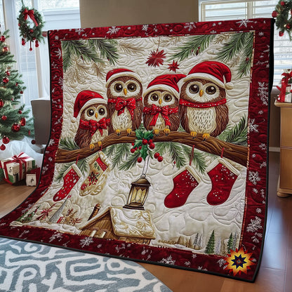 Christmas Of Owl Family WY0512018CL Quilt