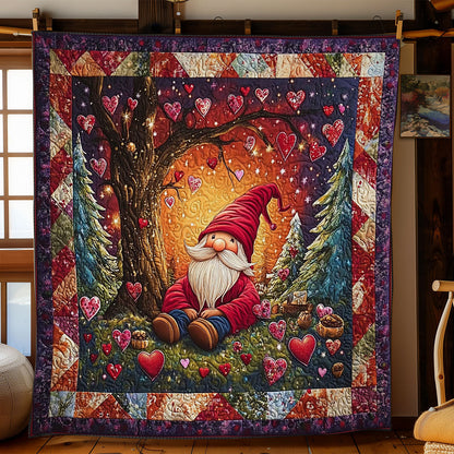 Gnome In Heart Forest WY0801024CL Quilt