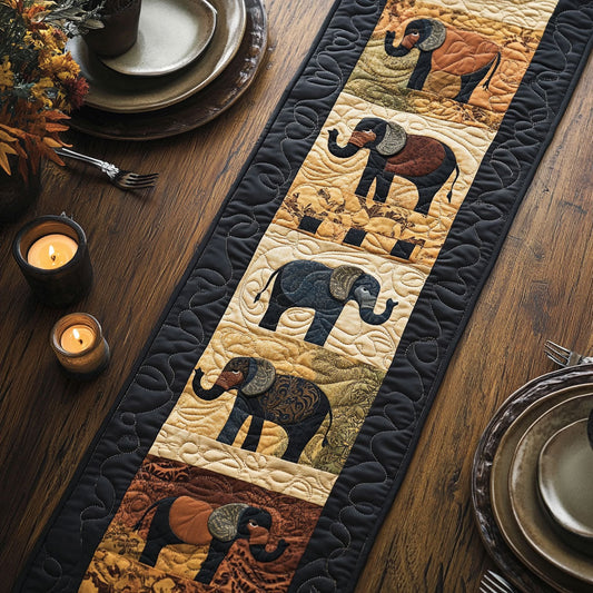 Mystic Elephant CW2305437CL Quilted Table Runner