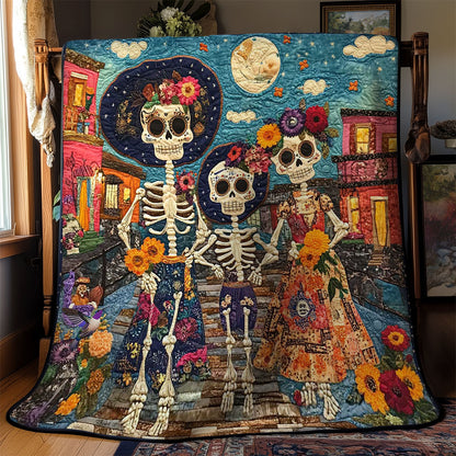 Day Of The Dead Village Fiesta WN2610082CL Quilt