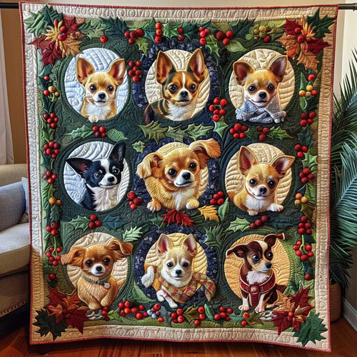 Christmas Chihuahua WP1009017CL Quilt