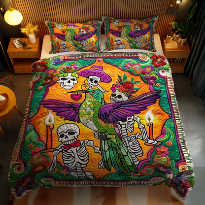 Hummingbird And Skeleton WN2110096CL Duvet Cover Set