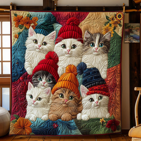 Winter Of Cat Family WY1012059CL Quilt