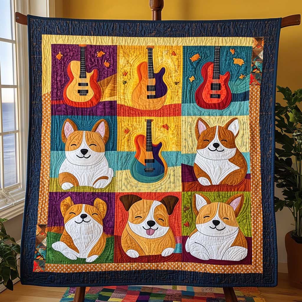 Corgi Sunset Strummer WN0410051CL Quilt
