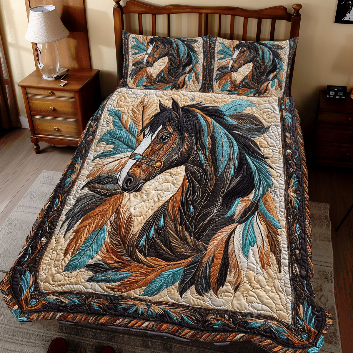 Native Horse Whisper WX2512096CL Duvet Cover Set