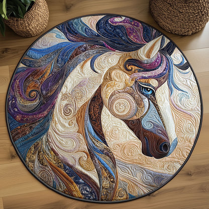 Artistic Horse WJ2003073CL Quilted Round Mat