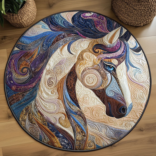Artistic Horse WJ2003073CL Quilted Round Mat