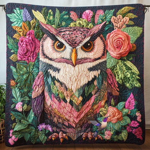 Flower Garden Owl WP1411022CL Quilt