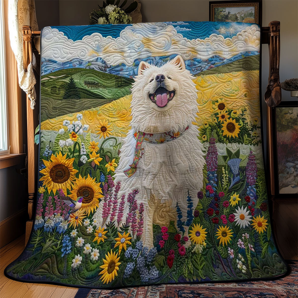 Happy Samoyed WN2210012CL Quilt