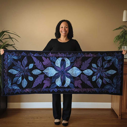 Blue Harmony Petals WN2709025CL Quilted Table Runner